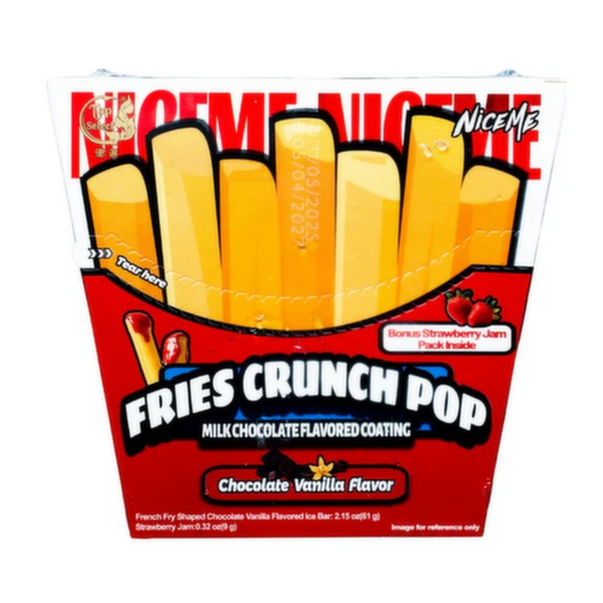 NiceMe Fries Crunch Pop Chocolate Vanilla Ice Cream
