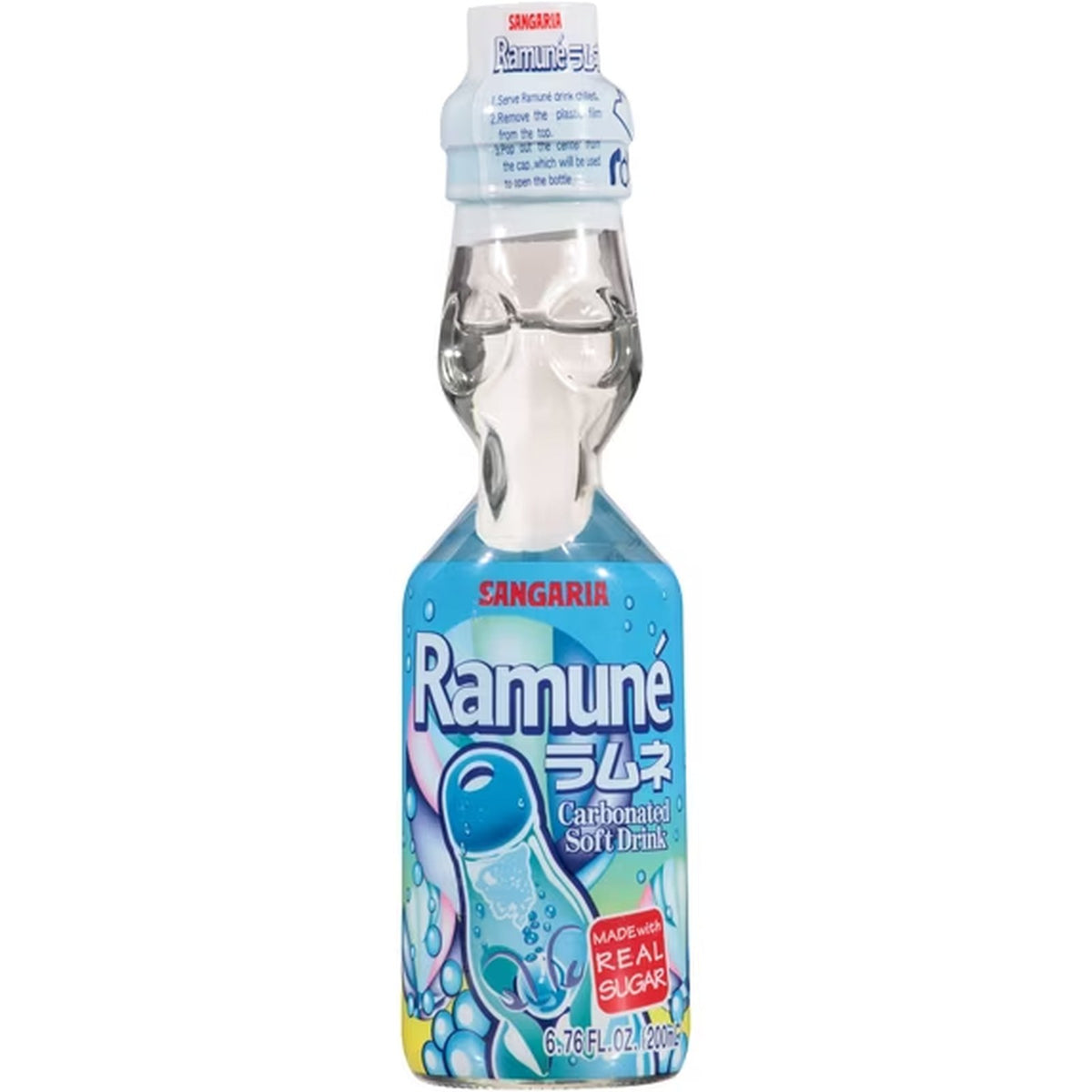 Sangaria Ramune Original Carbonated Soft Drink 6.76fl