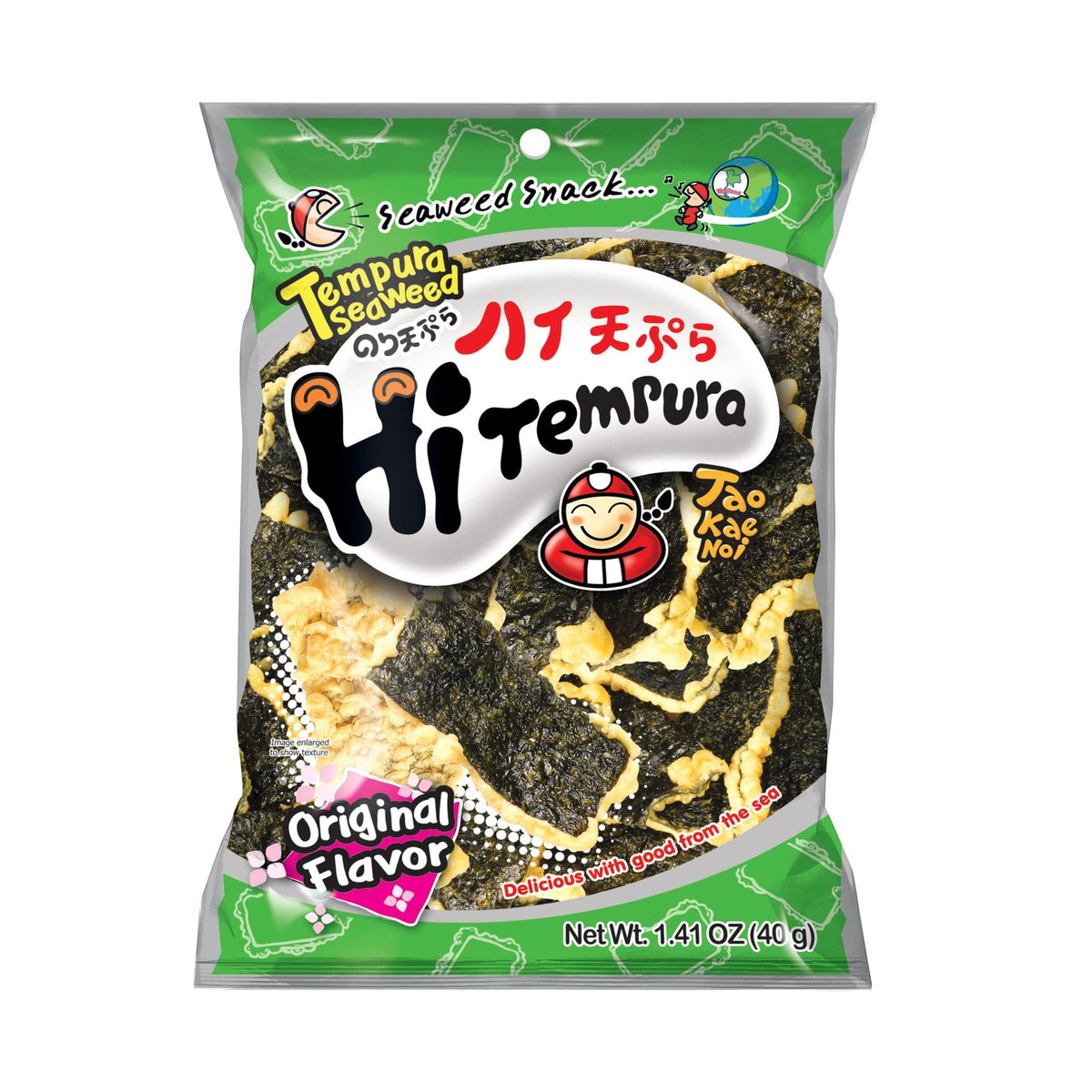Tao Kae Noi Crispy Seaweed Thai Snack Tempura Original Flavor 1.41oz