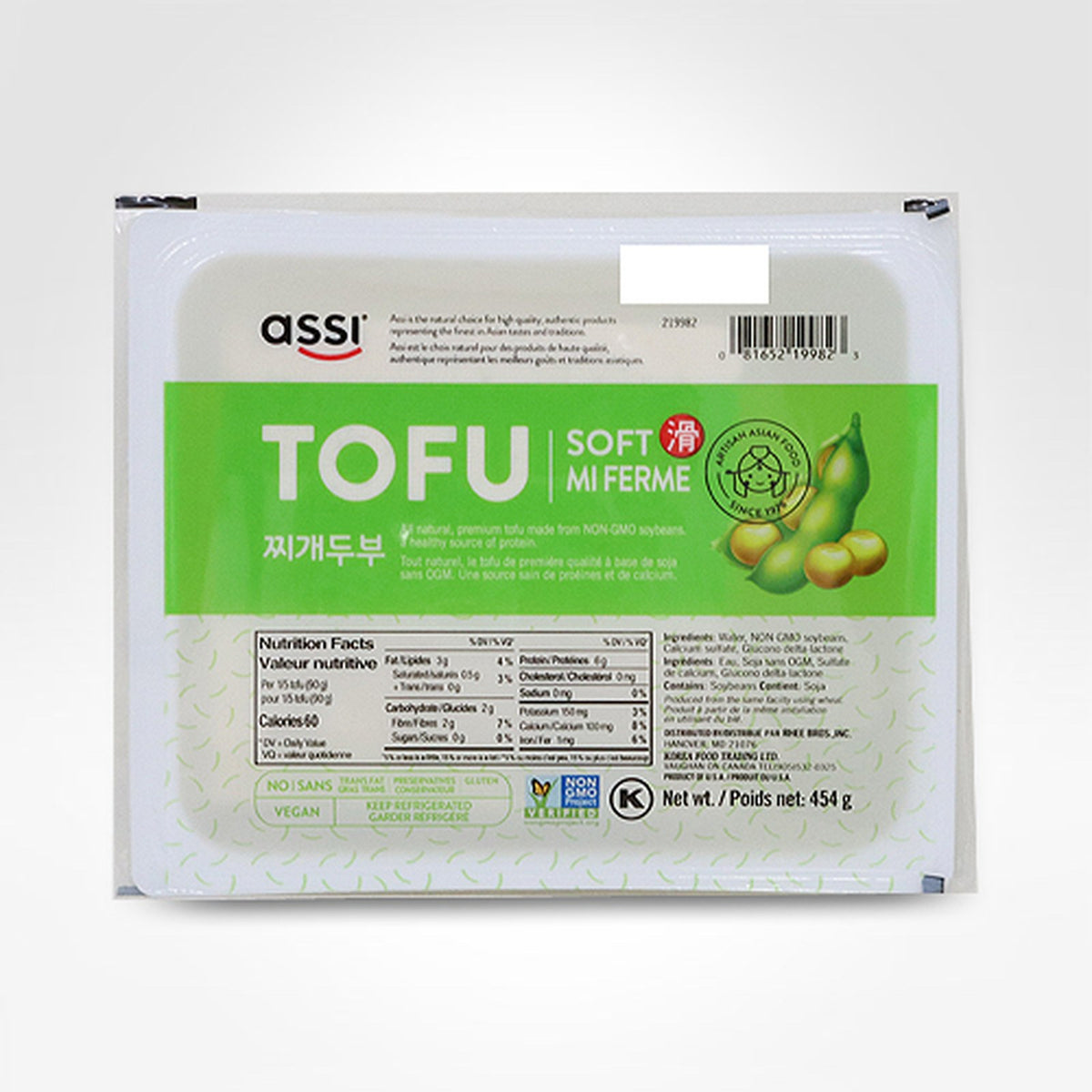 Assi Soft Tofu 찌개두부 16oz