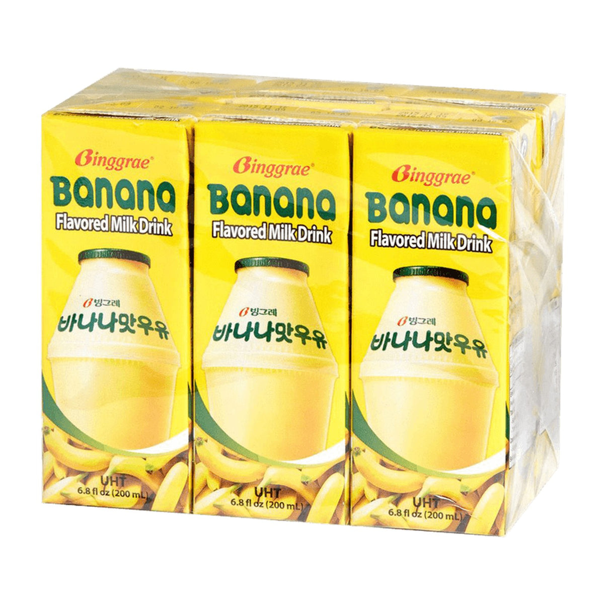 Binggrae Banana Flavor Milk 바나나우유 200ml/6pk