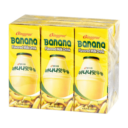 Binggrae Banana Flavor Milk 바나나우유 200ml/6pk