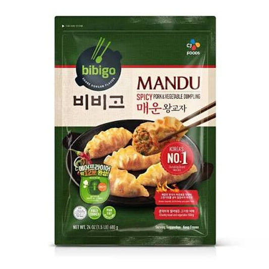 CJ BBG Spicy Pork & Vegetable Dumpling 매운 왕교자 680g
