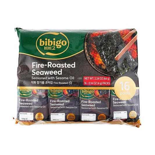 CJ Bibigo Fire Roasted Seaweed 직화구이김 4g x 16pk