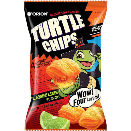 Orion Turtle Chip Flaming'Lime Flavor 꼬북칩 플래밍 매운 라임맛 160g