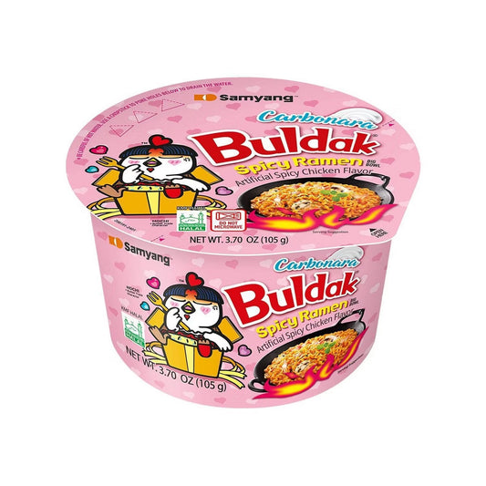 Samyang Buldak Hot Chicken Carbonara Big Bowl 까르보나라 불닭볶음면 큰 컵 3.7oz
