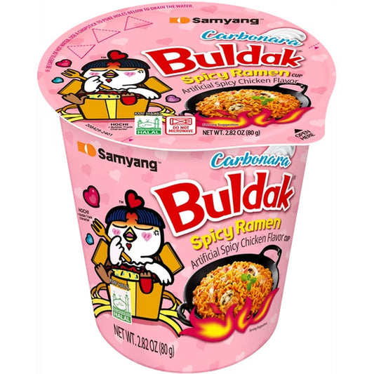 Samyang Buldak Hot Chicken Carbonara Bowl 까르보나라 불닭볶음면 컵 2.82oz