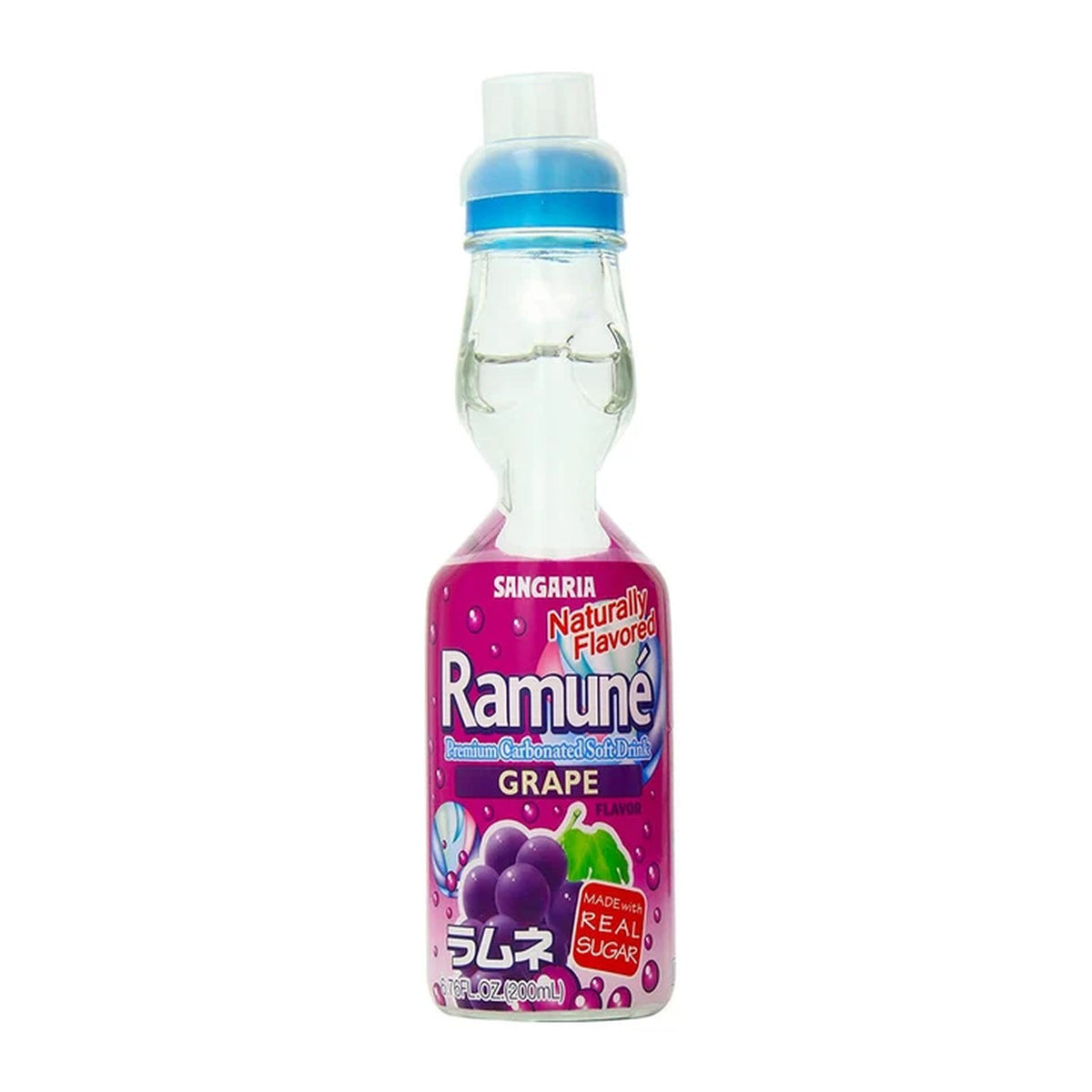 Sangaria Ramune Grape Carbonated Soft Drink 6.76fl
