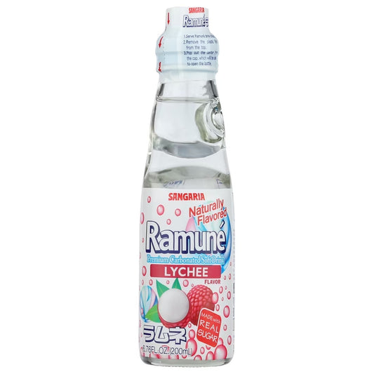 Sangaria Ramune Lychee Carbonated Soft Drink 6.76fl