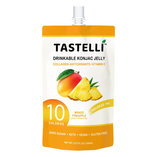 TASTELLI Mango Pine Konjac Jelly Infused with Collagen & Vitamin C Pouches 20.28 fl oz